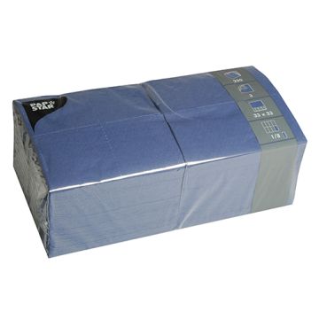 Servietten, dunkelblau 3-lagig 1/8-Falz 33 x 33 cm