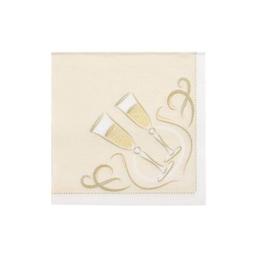Servietten, gold "ROYAL Collection" 1/4-Falz 25 x 25 cm "Festive Moments"