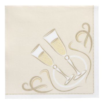 Servietten, gold "ROYAL Collection" 1/4-Falz 40 x 40 cm "Festive Moments"
