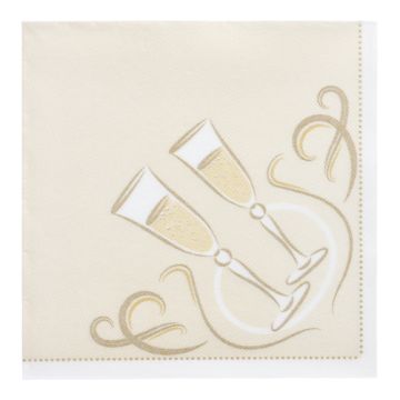 Servietten, gold  "ROYAL Collection" 1/4-Falz 40 x 40 cm "Festive Moments"