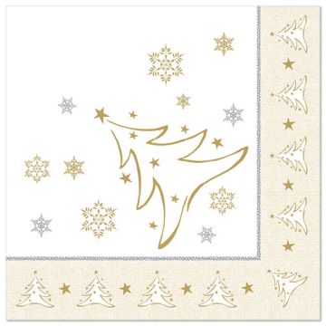 Servietten, gold "ROYAL Collection" 1/4-Falz 40 x 40 cm "X-Mas Elegance"