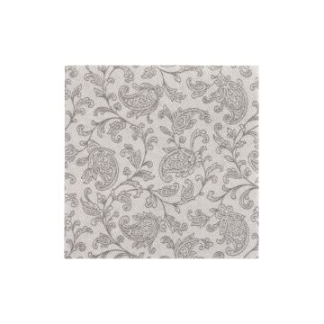 Servietten, grau "ROYAL Collection" 1/4-Falz 25 x 25 cm "Ornaments"