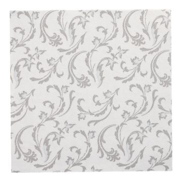 Servietten, grau "ROYAL Collection" 1/4-Falz 40 x 40 cm "Damascato"