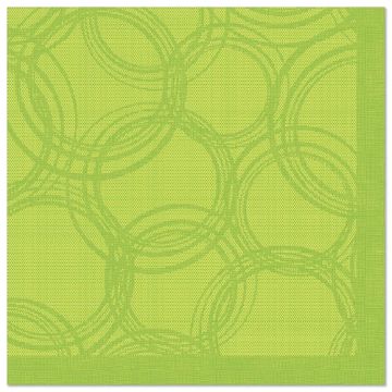 Servietten, limonengrün "ROYAL Collection" 1/4-Falz 40 x 40 cm "Bubbles"