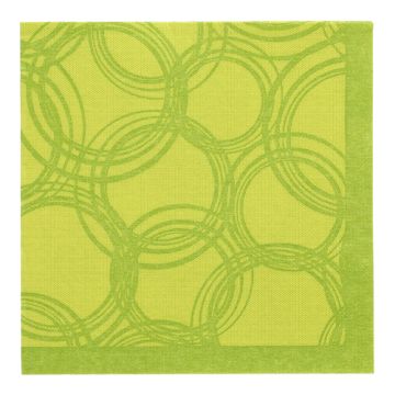 Servietten, limonengrün "ROYAL Collection" 1/4-Falz 40 x 40 cm "Bubbles"