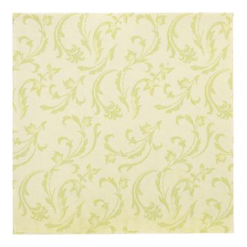 Servietten, limonengrün "ROYAL Collection" 1/4-Falz 40 x 40 cm "Damascato"
