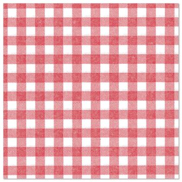 Servietten, rot "ROYAL Collection" 1/4-Falz 40 x 40 cm "Vichy Karo"