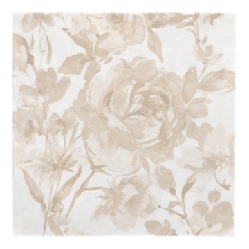 Servietten, sand, "ROYAL Collection", 1/4-Falz, 40 x 40 cm, "Rose"