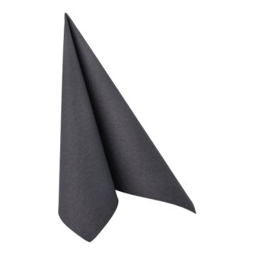 Servietten, schwarz "ROYAL Collection" 1/4-Falz 40 x 40 cm