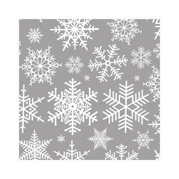 Servietten, 3-lagig 1/4-Falz 25 x 25 cm silber "Snöstjärnor"