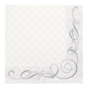 Servietten, silber "ROYAL Collection" 1/4-Falz 40 x 40 cm "Megan"