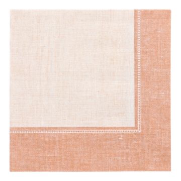 Servietten, terracotta, "ROYAL Collection", 1/4-Falz, 40 x 40 cm, "Linum"