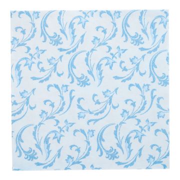 Servietten, türkis "ROYAL Collection" 1/4-Falz 40 x 40 cm "Damascato"