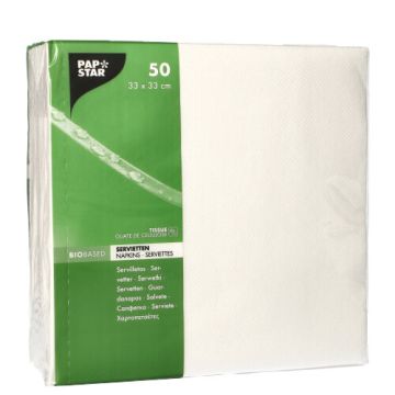 Servietten, weiss 2-lagig 1/4-Falz 33 x 33 cm
