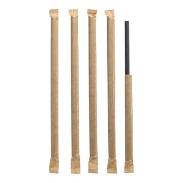 Shake-Halme Papier Ø 8 mm · 25 cm schwarz, einzeln gehüllt