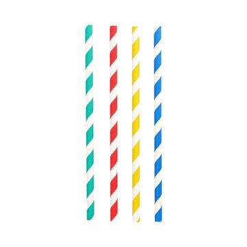 Shake-Halme, Papier Ø 8 mm · 21 cm farbig sortiert "Stripes"