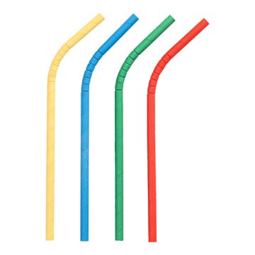 Shake-Halme aus Papier Ø 8 mm · 25 cm flexibel, farbig sortiert