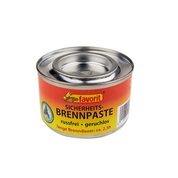 "favorit" Sicherheits-Brennpaste 200 g Ø 8,5 cm · 5 cm silber , Ethanol rußfrei und geruchslos 