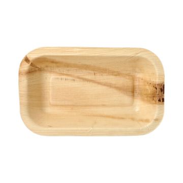 Siegelschalen aus Palmblatt, eckig "pure" 400 ml, 24 x 15 x 4 cm, ungeteilt