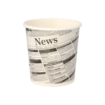 Snackbecher "To Go", Pappe, rund 470 ml Ø 9,9 cm · 9,9 cm "Newsprint"