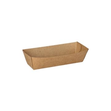 Snacktrays aus Pappe "pure" 5 x 12 cm braun