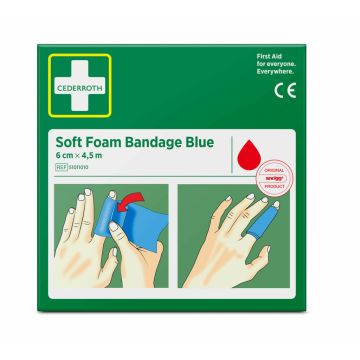 Soft Bandage "Cederroth",  4,5 m x 6 cm, blau

