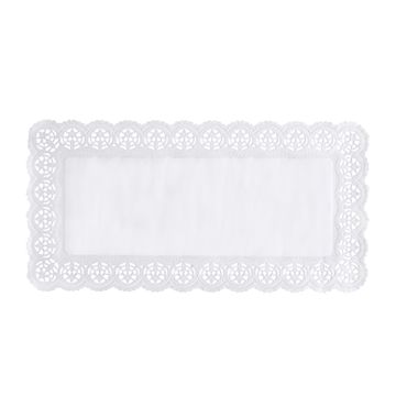 Spitzenpapiere eckig 40 x 20 cm weiss