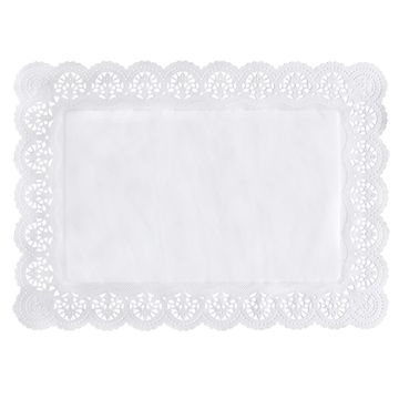 Spitzenpapiere eckig 45 x 32 cm weiss