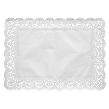 Spitzenpapiere eckig 53 x 32,5 cm weiss