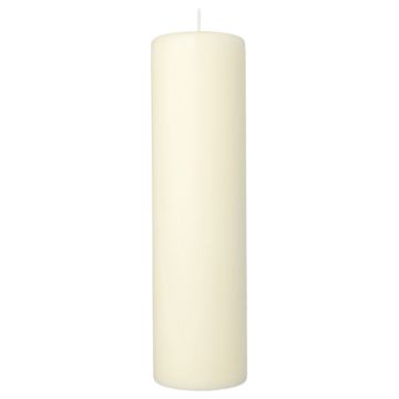 Stumpenkerzen elfenbein  Ø 80 · 290 mm "Ivory" mit Flachkopf