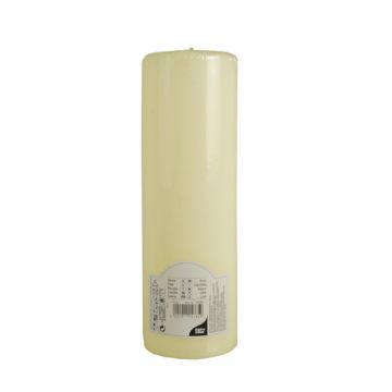 Stumpenkerzen elfenbein "Ivory" Ø 80 mm · 250 mm mit Flachkopf