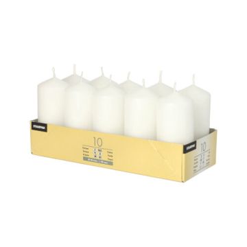 Stumpenkerzen weiss Ø 40 mm · 90 mm