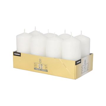 Stumpenkerzen weiss Ø 50 mm · 100 mm