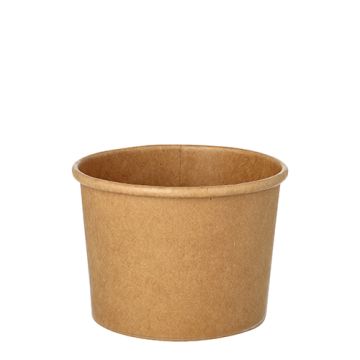 Suppenbecher "To Go", Pappe rund 350 ml Ø 9,8 cm · 7 cm braun