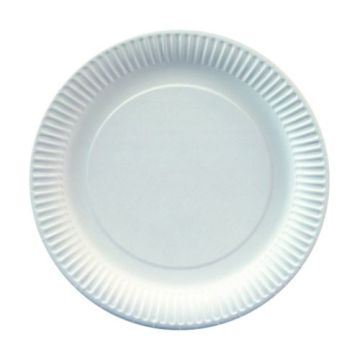Pappteller rund Ø 23 cm weiss