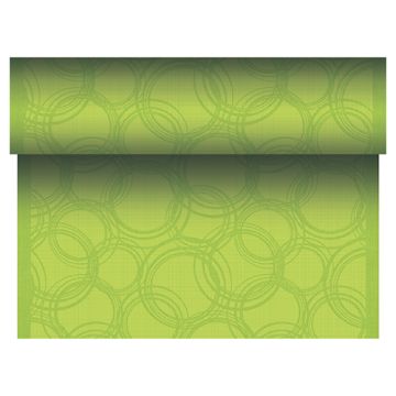 Tischläufer, PV-Tissue, limonengrün, stoffähnlich "Royal Collection" 24 m x 40 cm "Bubbles"