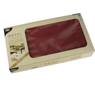 Tissue Mitteldecken, bordeaux "ROYAL Collection" 80 x 80 cm