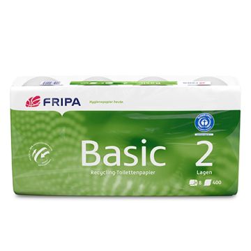 Toilettenpapier 2-lagig, "Basic" weiss, 250 Blatt pro Rolle