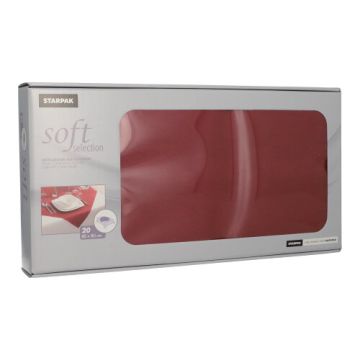 Vlies Mitteldecken, bordeaux "soft selection" 80 x 80 cm