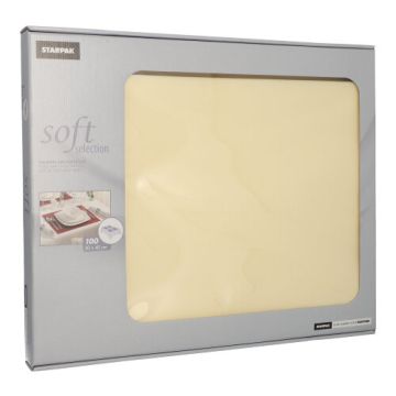 Vlies Tischsets, creme "soft selection" 30 x 40 cm