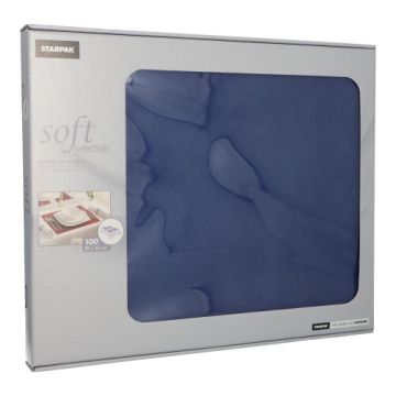 Vlies Tischsets, dunkelblau "soft selection" 30 x 40 cm