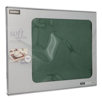 Vlies Tischsets, dunkelgrün "soft selection" 30 x 40 cm