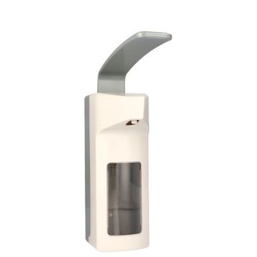 Wandspender 500 ml "Kunststoff" 500 ml, 30 x 8,5 x 21 cm weiss, Langarmhebel
