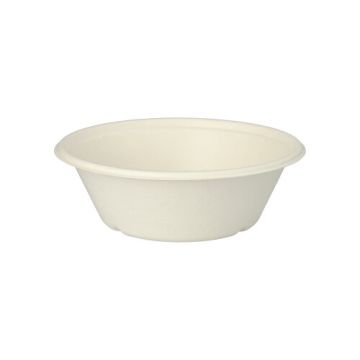 Zuckerrohrschalen To Go "pure" 600 ml Ø 16,4 cm · 5 cm weiss