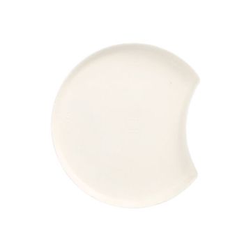 Zuckerrohrteller Halbmond  "pure" Ø 12 cm · 1 cm weiss "Ano"
