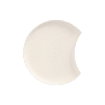 Zuckerrohrteller Halbmond "pure" Ø 9 cm · 1 cm weiss "Ano"